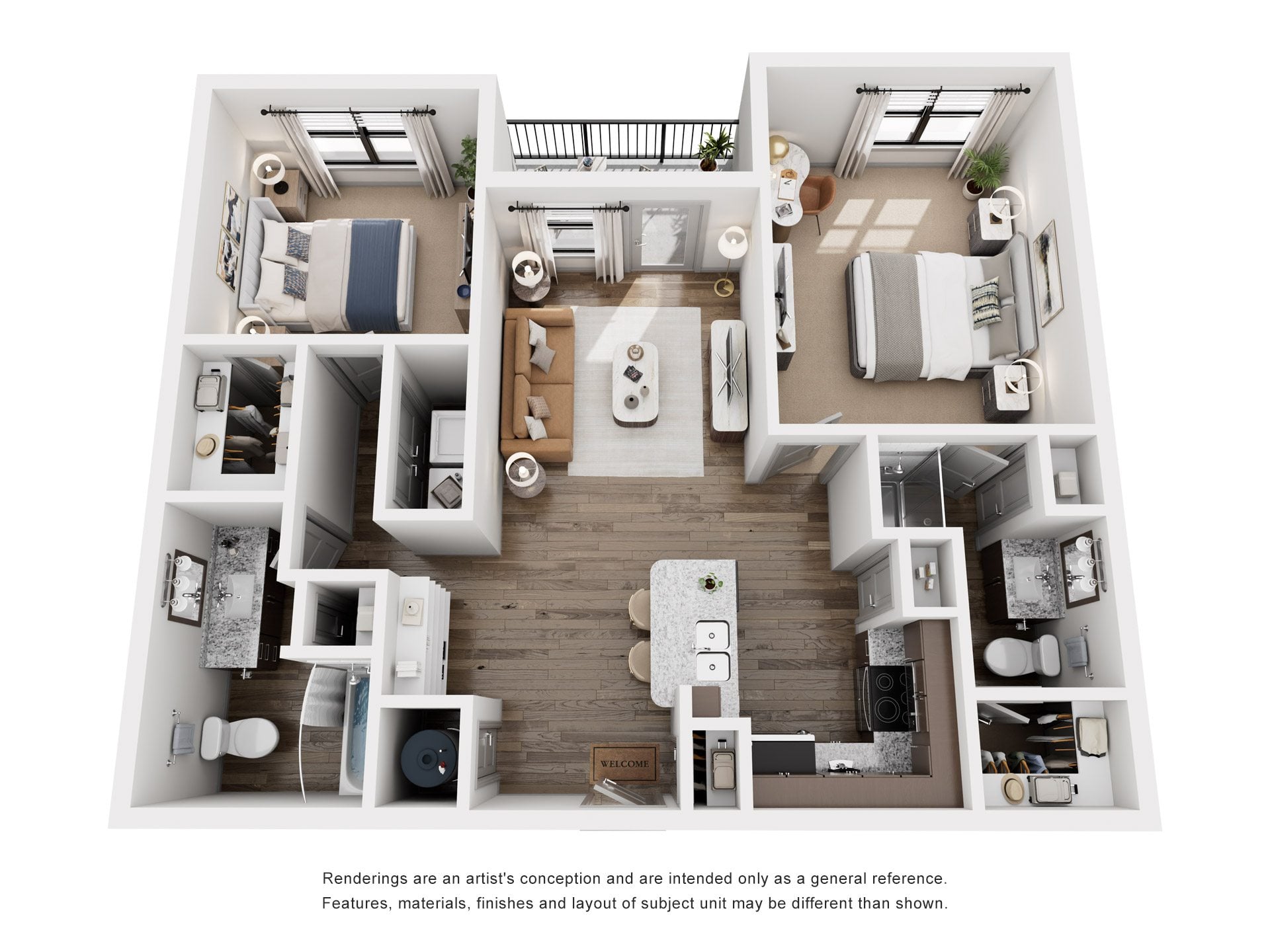 Floor plan layout diagram for 2A